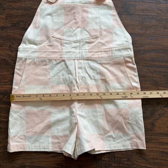 Anthropology Checkered Overalls Cotton Hipster Hippie Romper Hutch Shorts - Picture 9 of 14